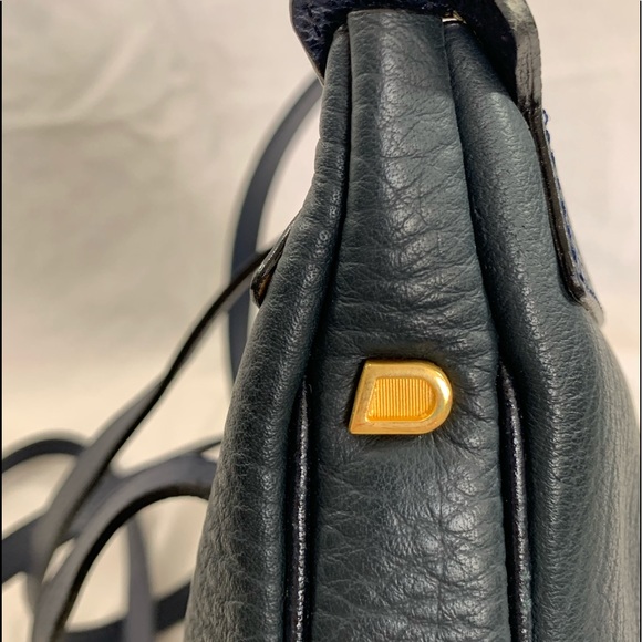 Blue pebble leather shoulder bag purse custom - Picture 8 of 12